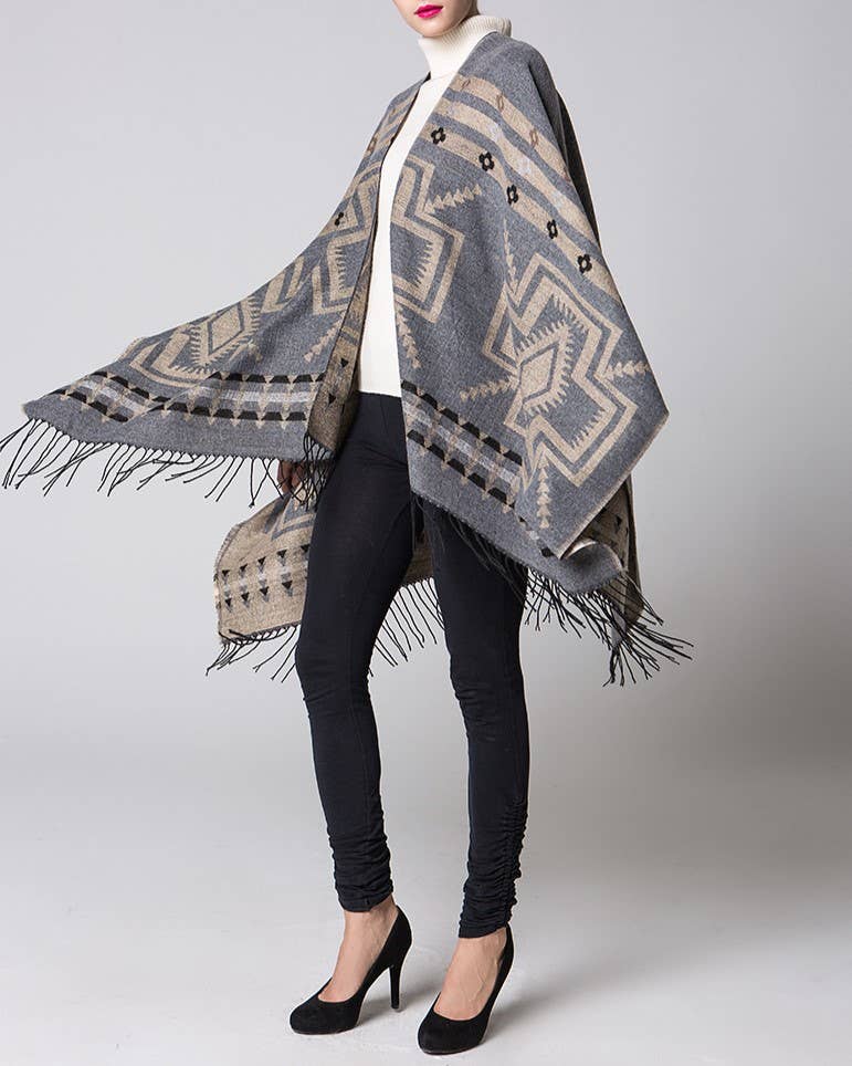 Wrap classic shawl: Brown