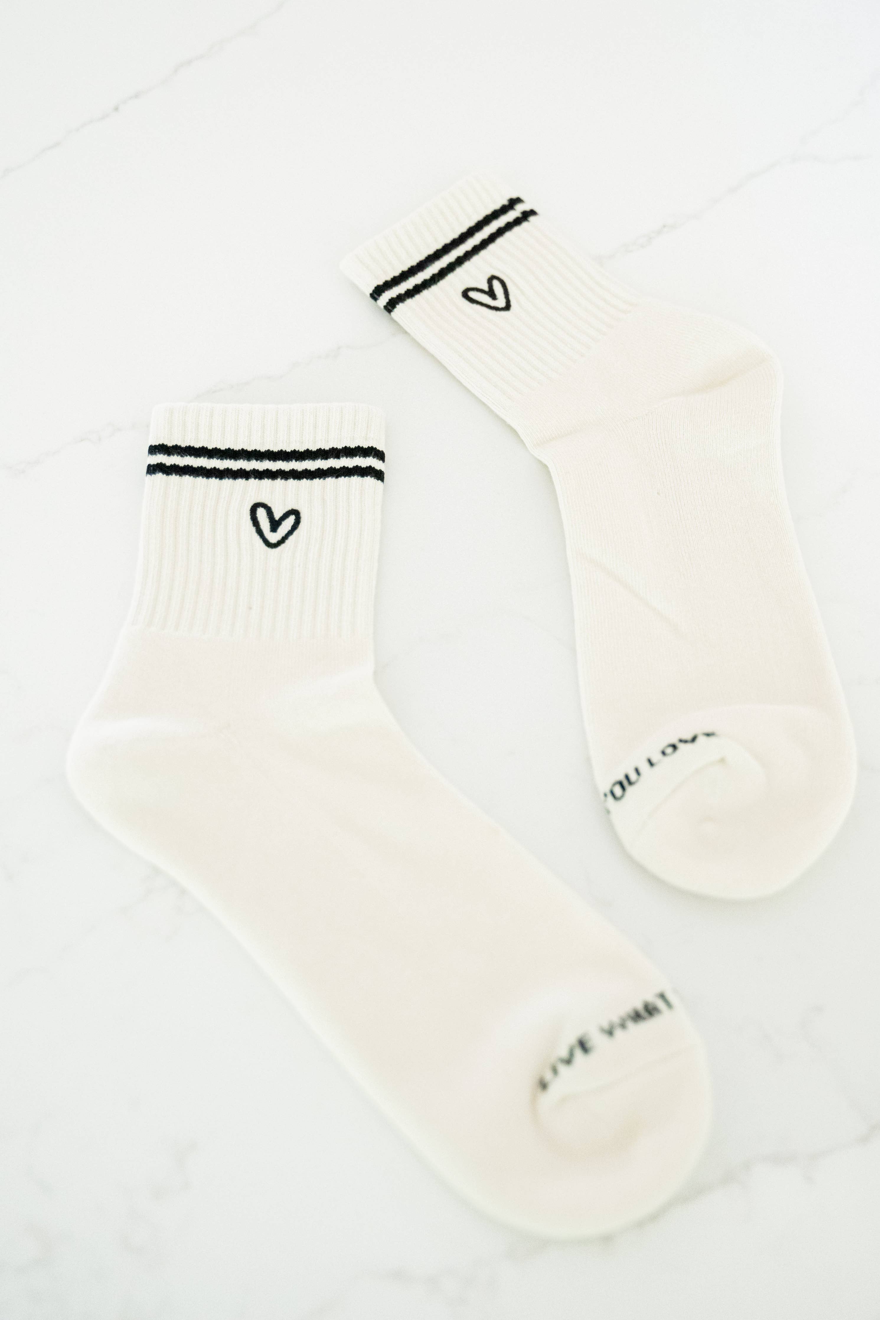 House of Shan "Shortie" Socks: Creme w/Black