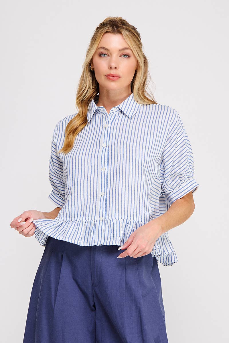 Button Down Top: Navy