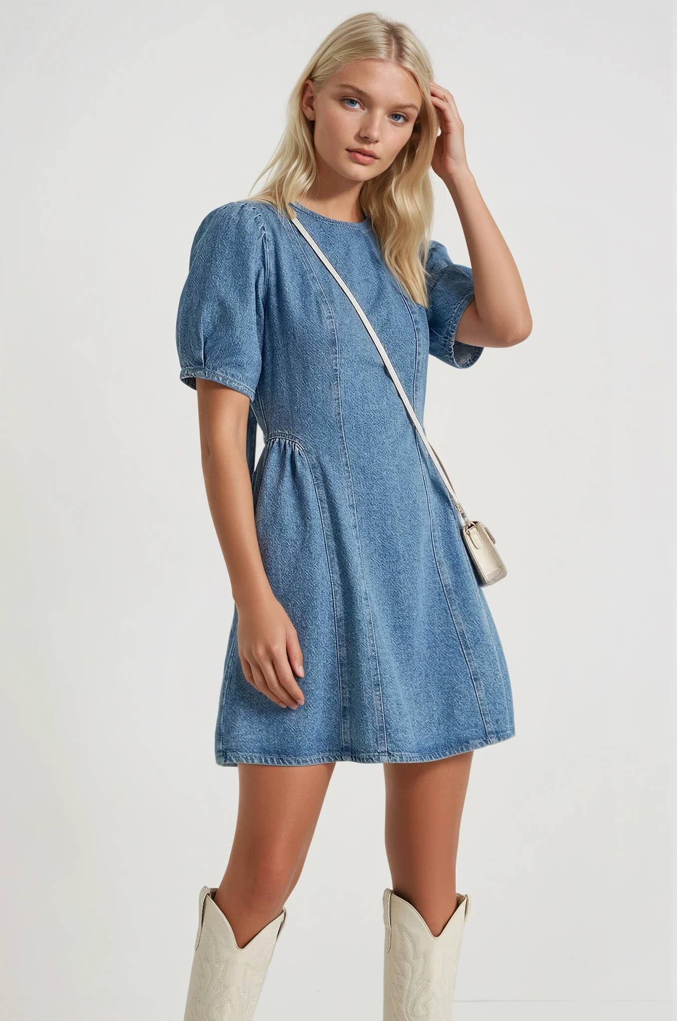 Rigid Denim Aline Mini Dress