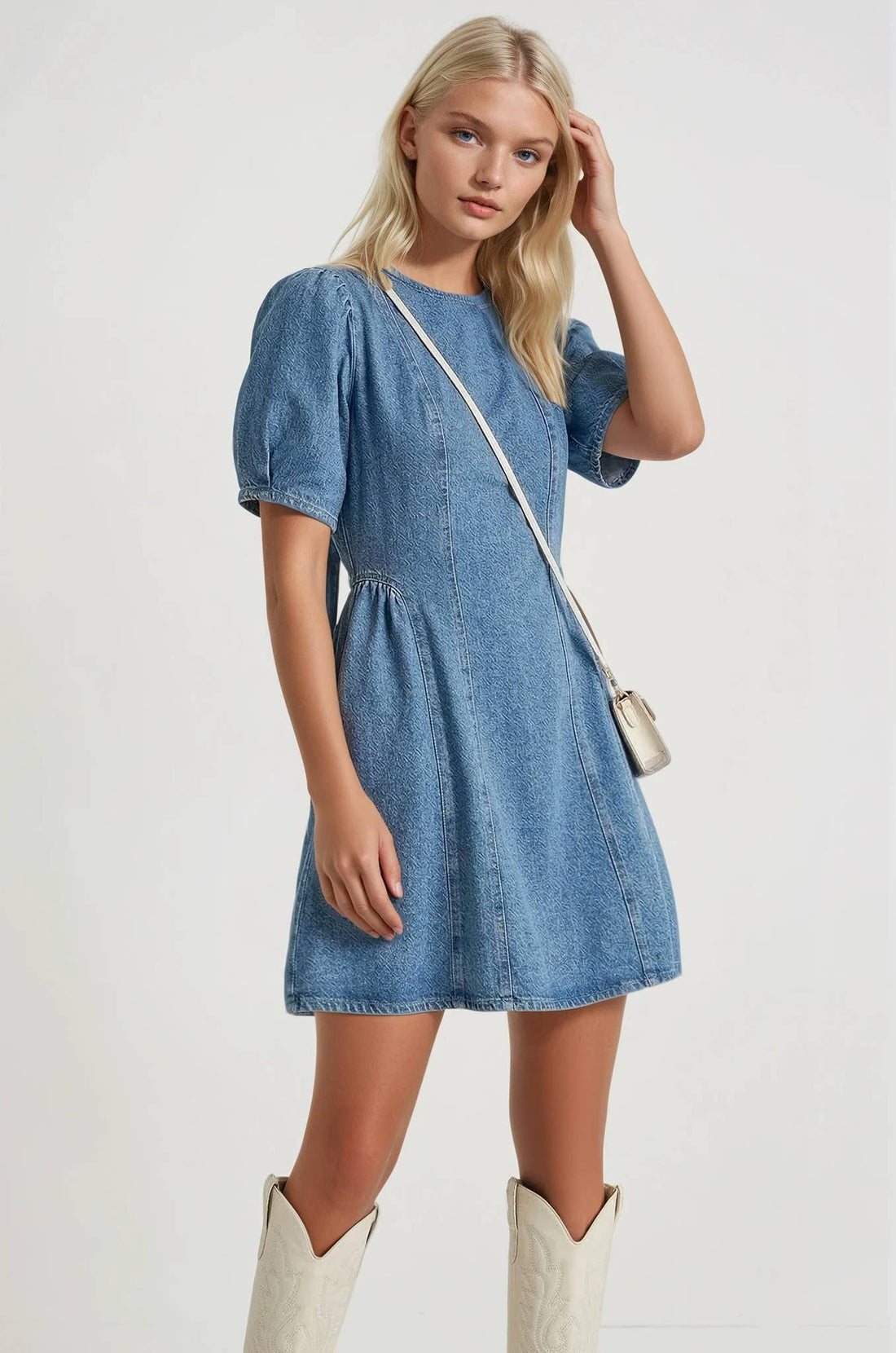Rigid Denim Aline Mini Dress
