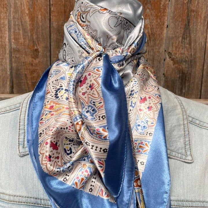 Blue Floral Wild Rag