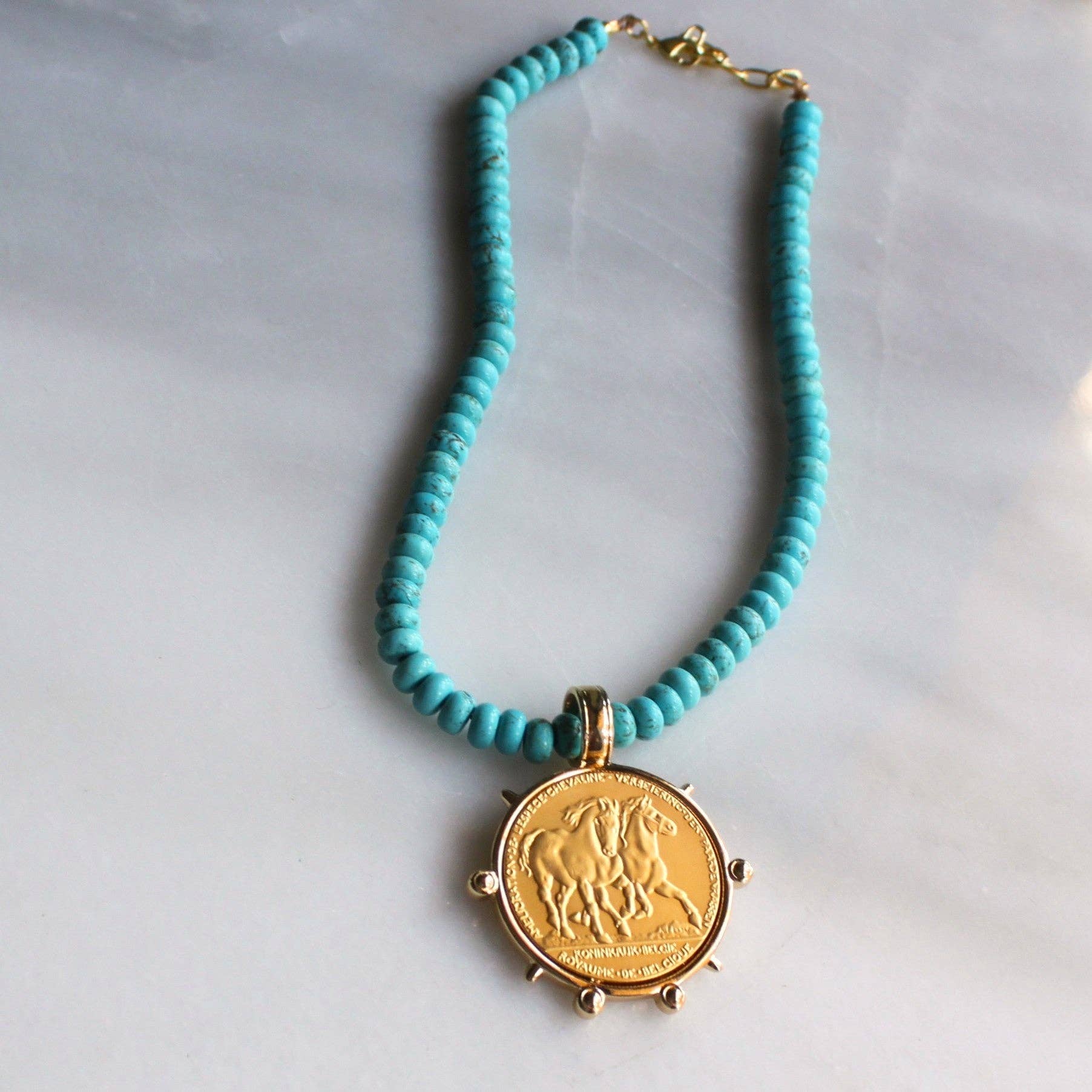 Desert Rider Beaded Necklace: 16 inch